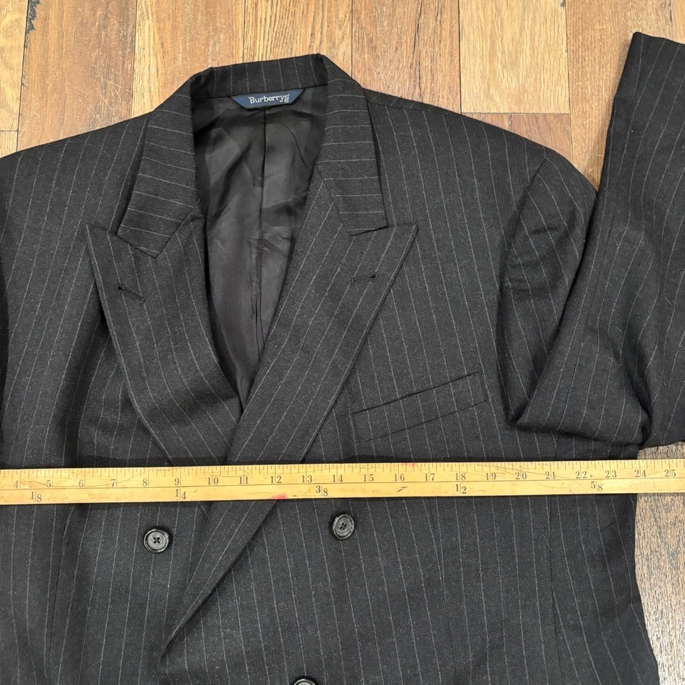 Burberrys Double Breasted Vintage Men’s 100% wool Pinstripe Jacket Size 46R - Picture 14 of 15